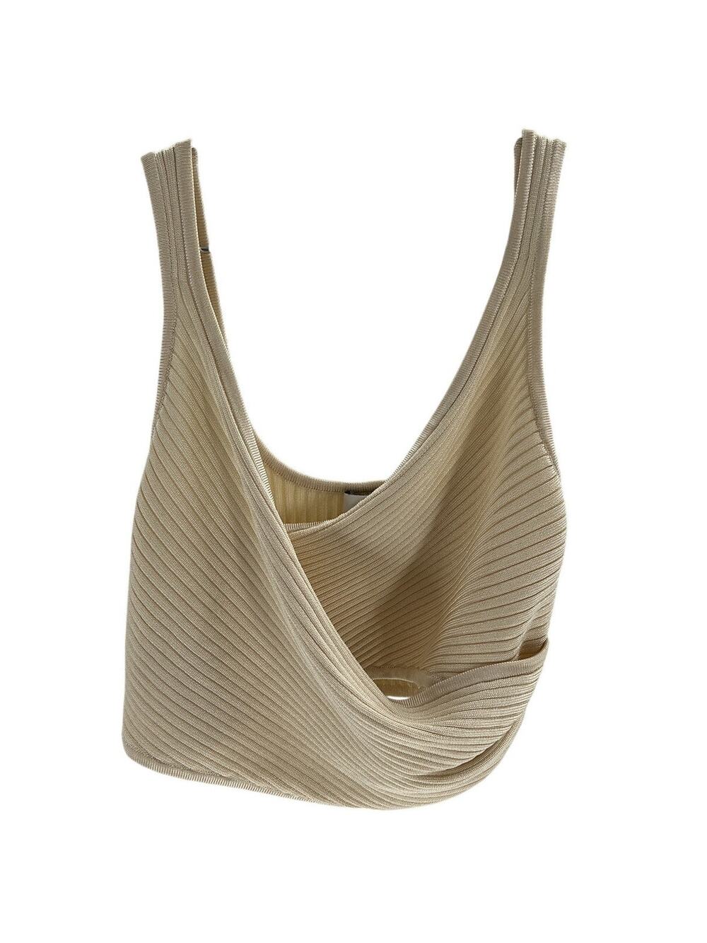 Significant Other Chic Light Tan Abbie Wrap Tank Top Size 4